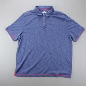 Nat Nast Polo Shirt Mens XXL Blue Polyester Cotton Short Sleeve